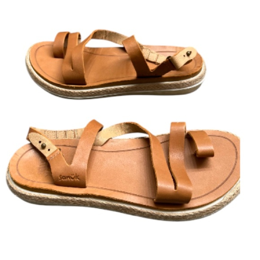 Women’s Sanuk Vazon Sustainasole strappy tan sandals size 6 - Picture 3 of 5